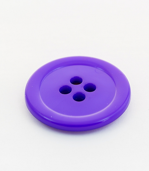 Clown Button 4 Hole Size 54L x10 Purple - Click Image to Close